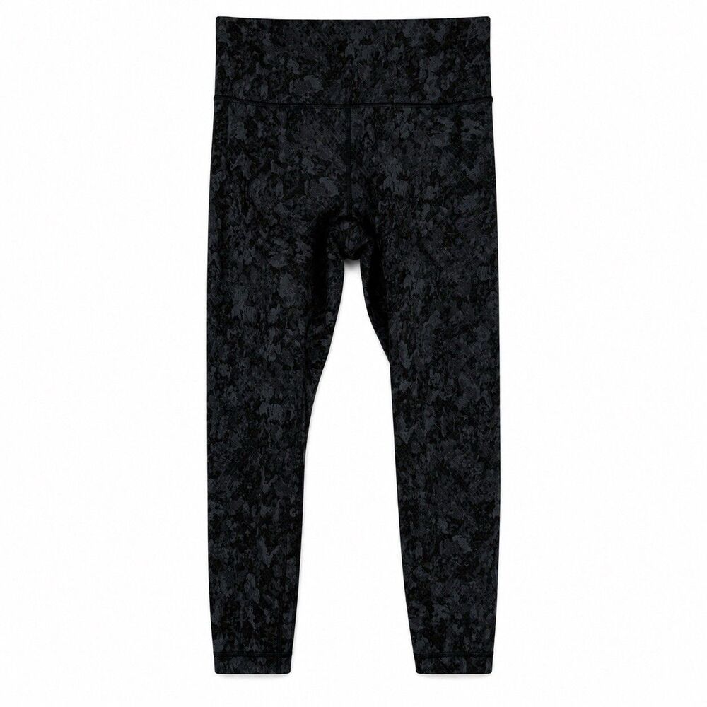 Lululemon Align High Rise Pant 25” Women Size 10 Black Camouflage Yoga Leggings